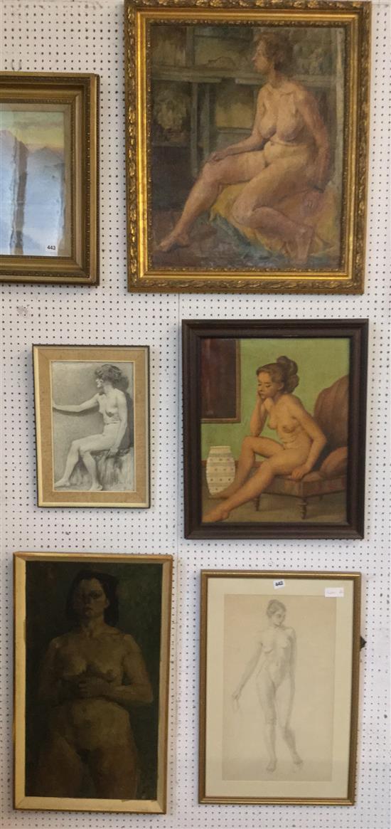 Assorted paintings of Nudes